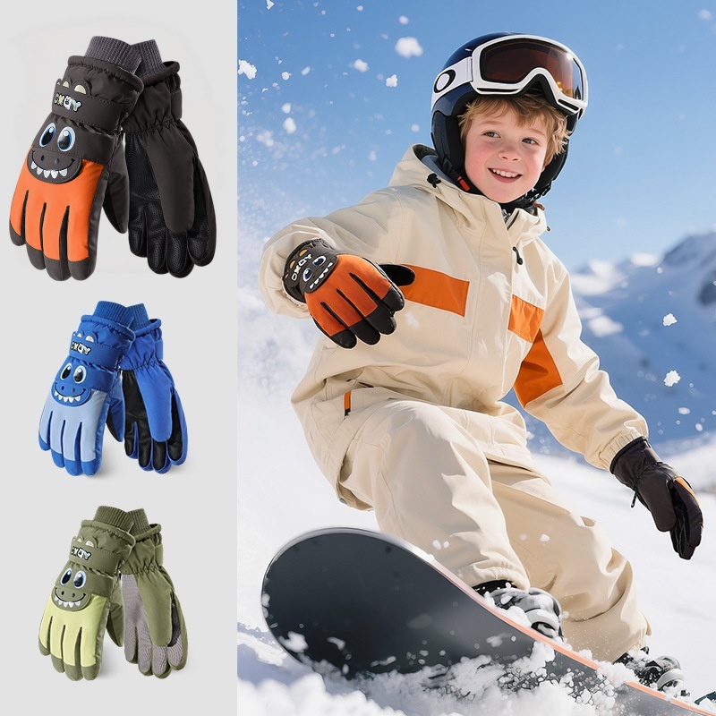 Ski Glove Waterproof - High Quality Kids Winter Gloves Fleece
