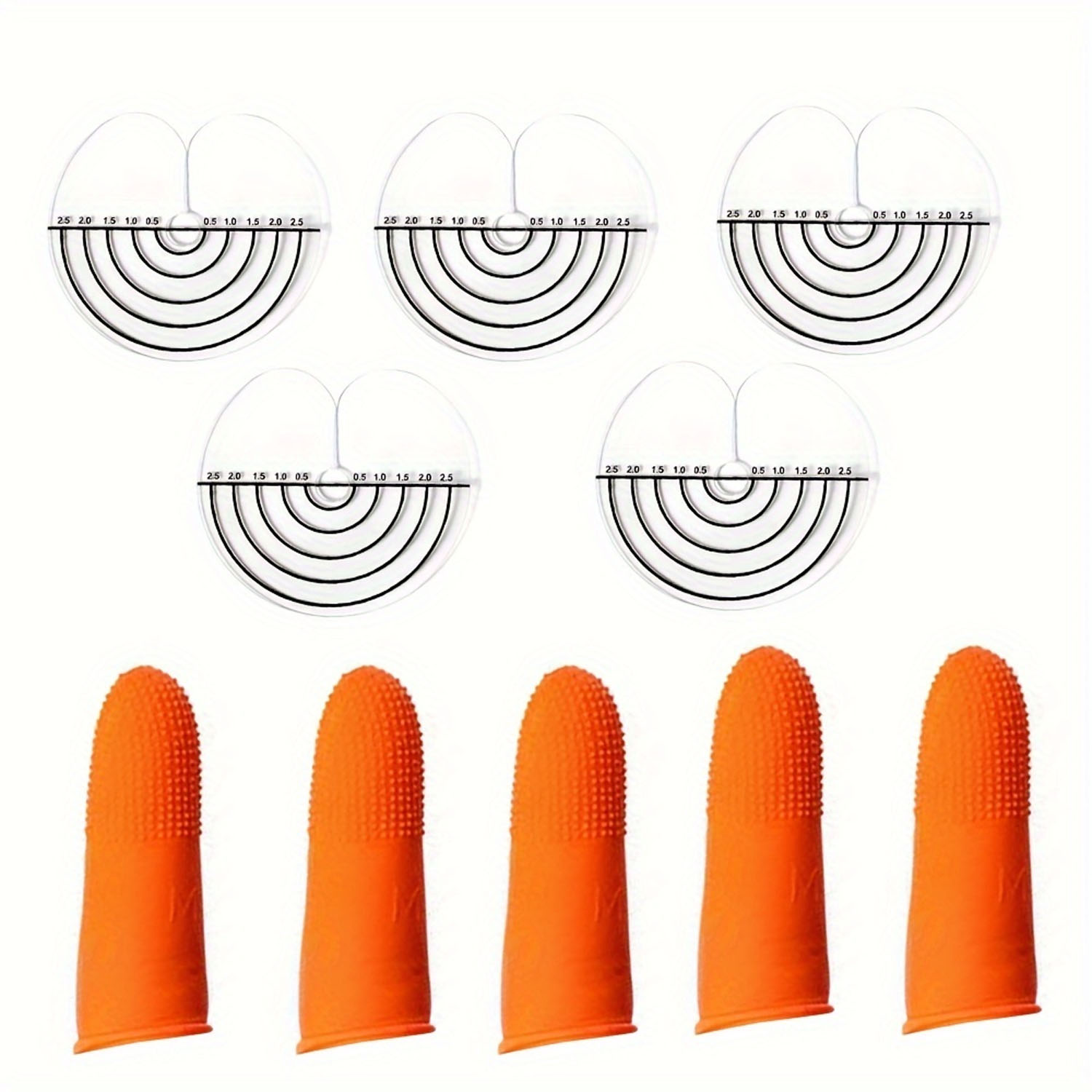 Latex Disposable Glove - 5pcs Circular Hair Extensions with Graduations