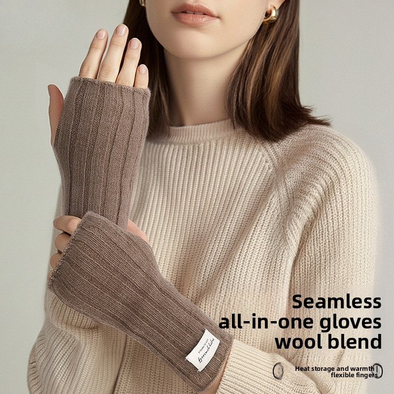 Winter Fingerless Knitted Glov - đánh giá và giá Wool Glove Lined
