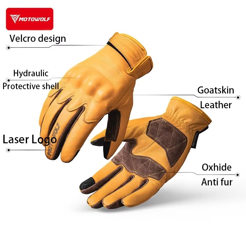 Leather Motorcycle Gloves Retr - đánh giá và giá Motorcycle Glove Knuckle
