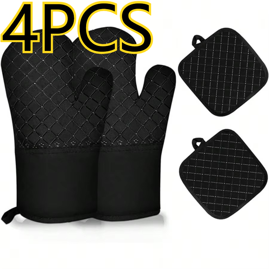 4PCS Silicone Kitchen Microwav - đánh giá và giá Heat Resistant Glove