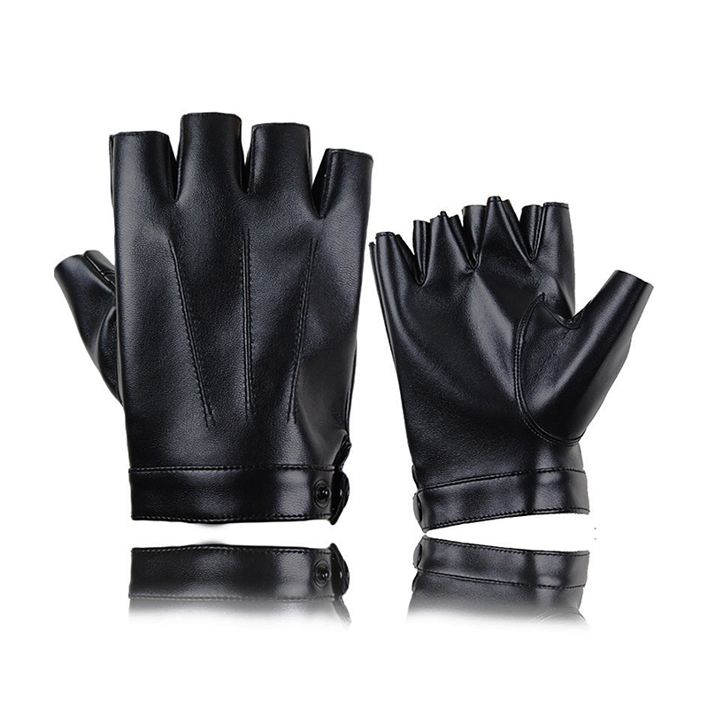 1Pair Fingerless Men Gloves PU - đánh giá và giá Leather Driving Glove