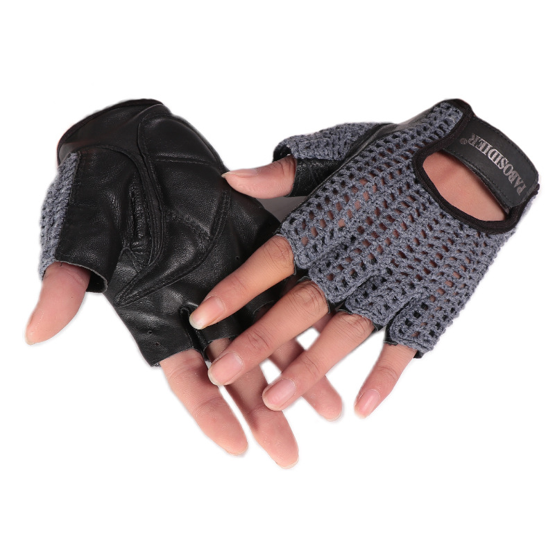 Unisex Summer Half Finger Retr - đánh giá và giá Leather Driving Glove