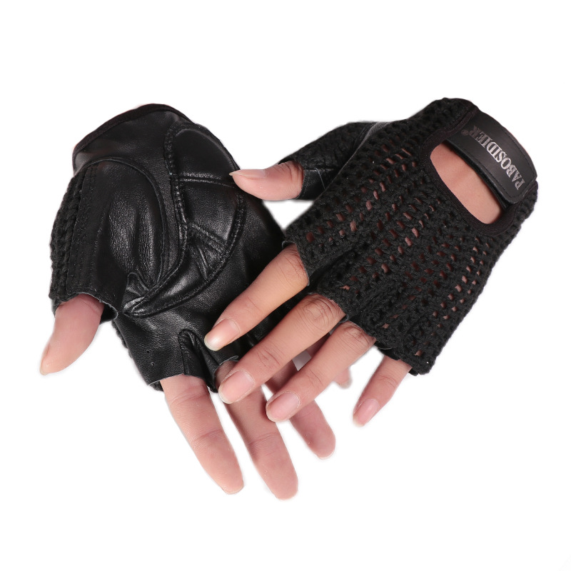 Unisex Summer Half Finger Retr - đánh giá và giá Leather Driving Glove