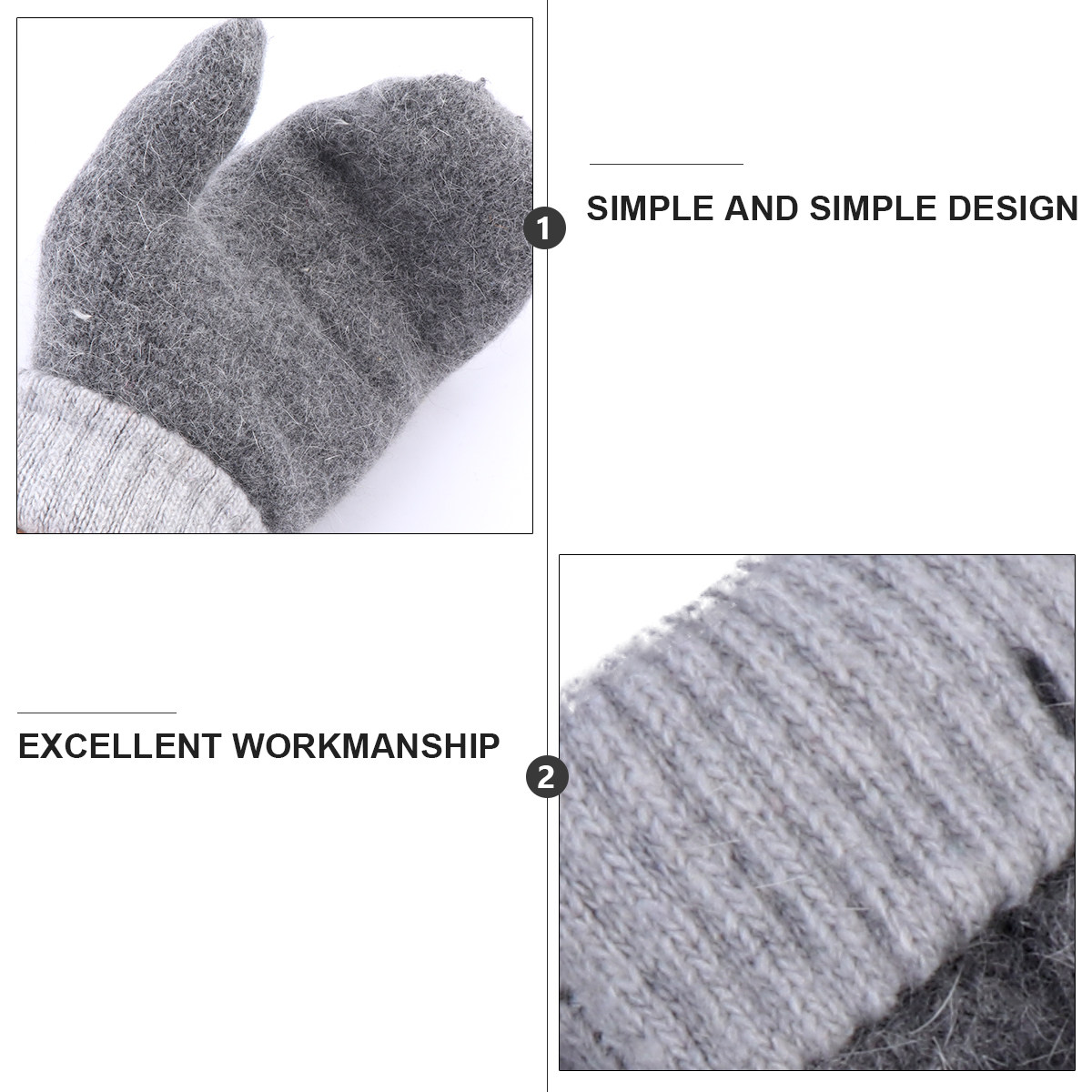 2Pairs Warm Wool Mittens Fleec - đánh giá và giá Wool Glove Lined