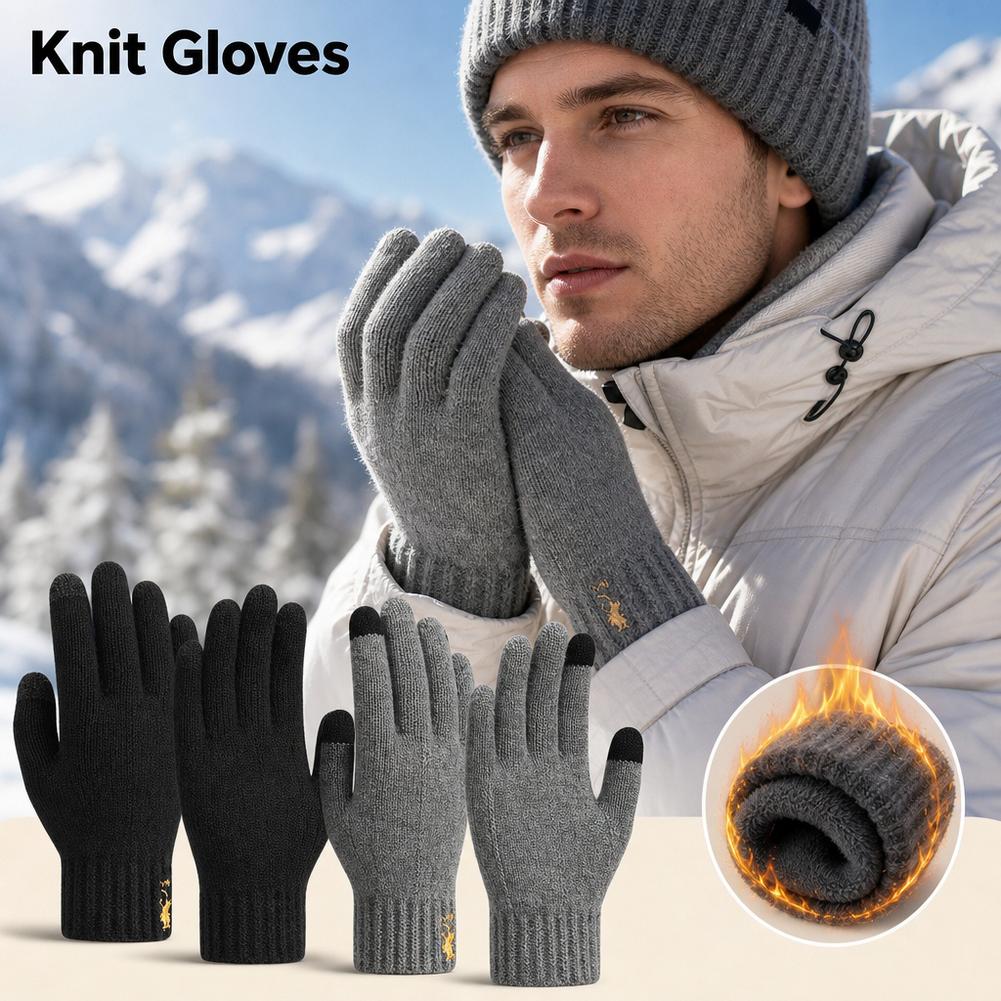 Winter Knit Gloves Touch Scree - đánh giá và giá Wool Glove Lined