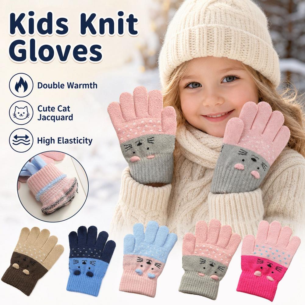 Kids Knit Gloves Winter Fleece - đánh giá và giá Wool Glove Lined