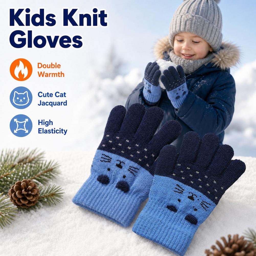 Kids Knit Gloves Winter Fleece - đánh giá và giá Wool Glove Lined