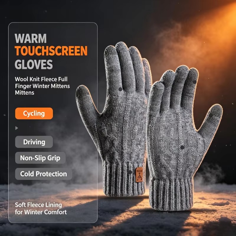 2026 Men's Thermal Wool Knitte - đánh giá và giá Wool Glove Lined